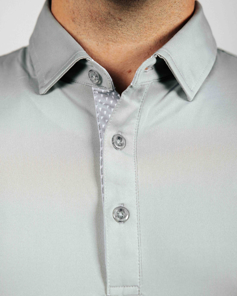 Light Gray Long Sleeve Classic Polo