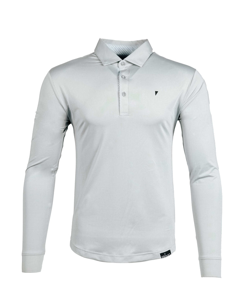 Light Gray Long Sleeve Classic Polo