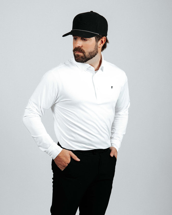 White Long Sleeve Classic Polo