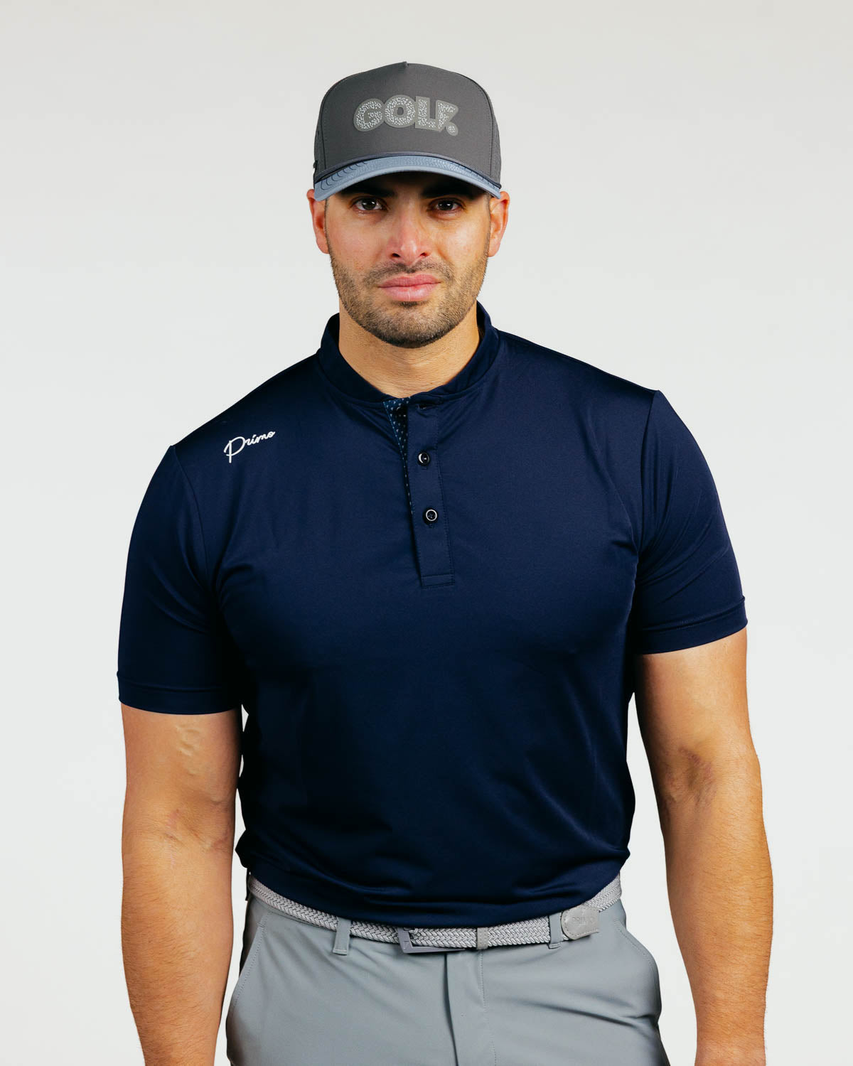Navy Cursive Blade Polo