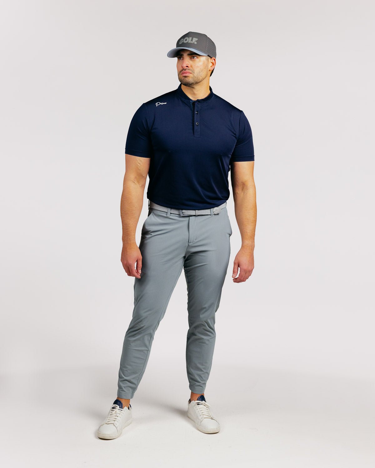 Navy Cursive Blade Polo