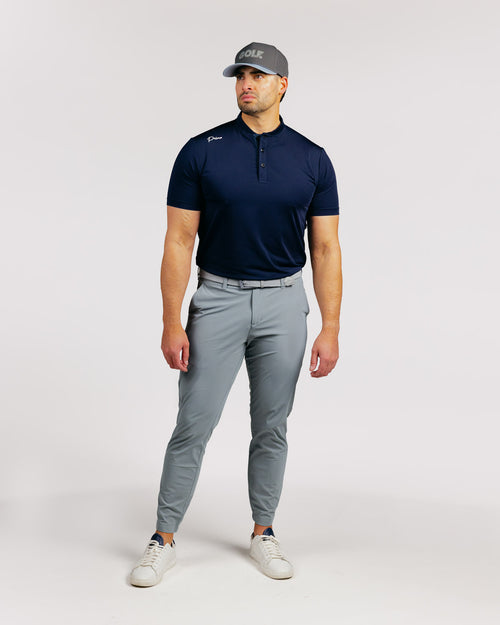 Navy Cursive Blade Polo