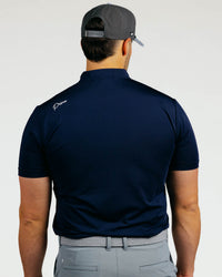 Navy Cursive Blade Polo