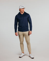 Navy Cursive Golf Hoodie