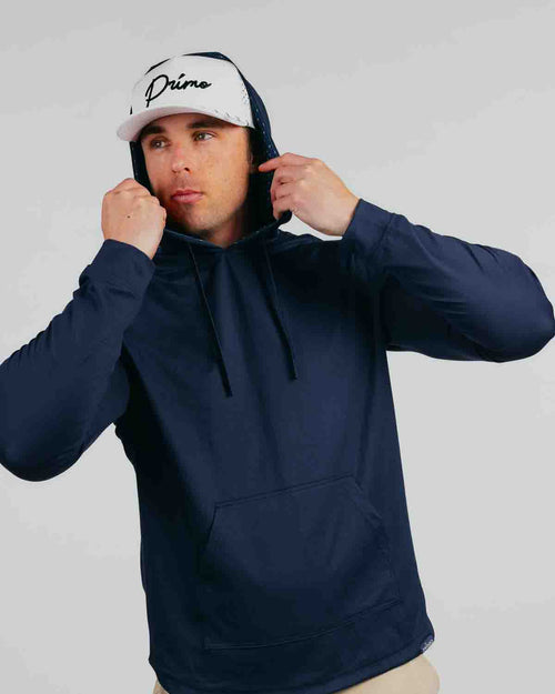 Navy Cursive Golf Hoodie