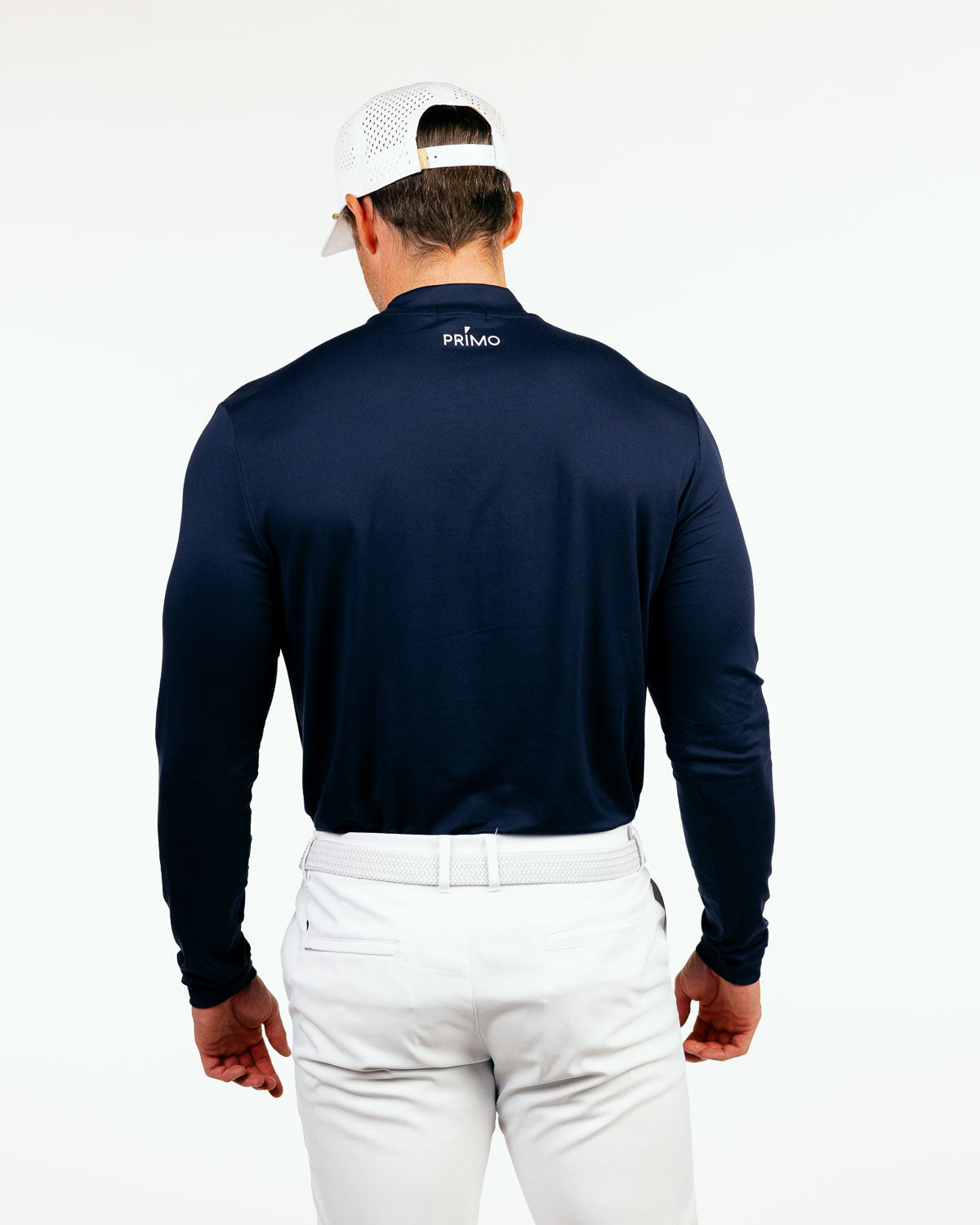 Navy Mock Neck Long Sleeve