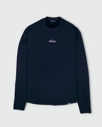 Navy Mock Neck Long Sleeve