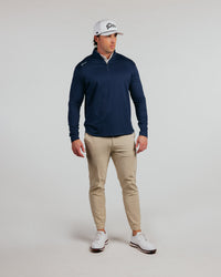 Navy Cursive Quarterzip