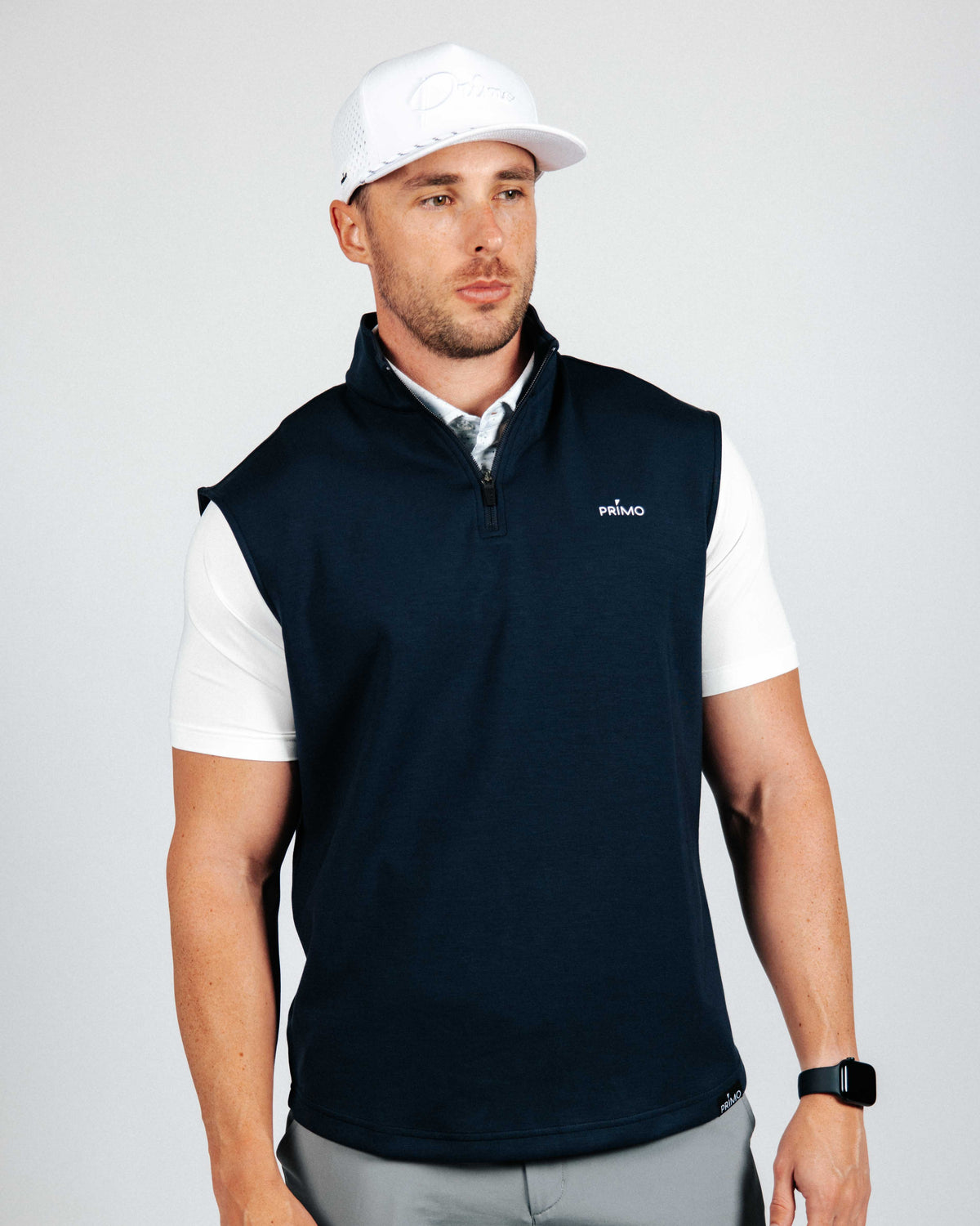 Navy Quarter Zip Vest