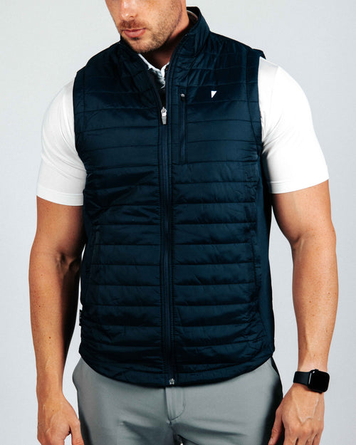 Navy Puff Vest