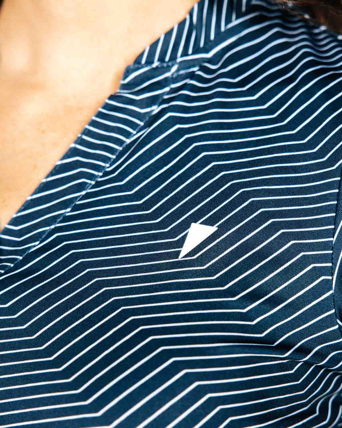 Women's Navy Chevron Blade Polo