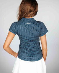Women's Navy Chevron Blade Polo