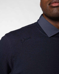 Navy Waffle Crew Neck