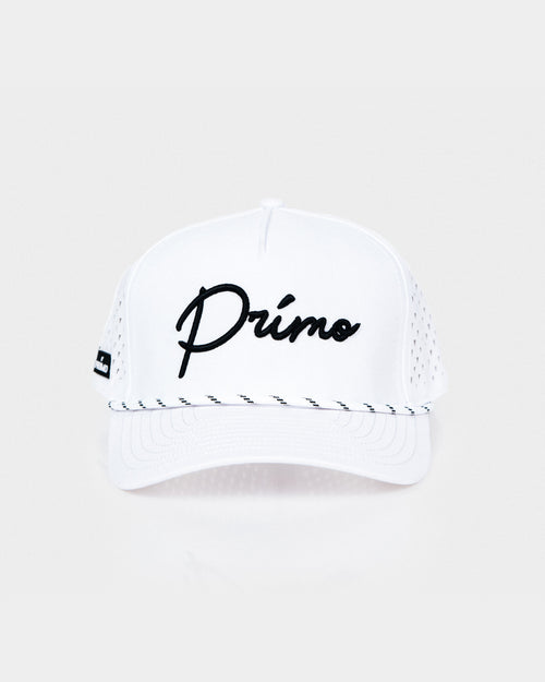 White Cursive Hat