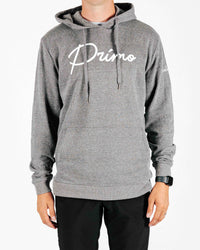 Heather Gray Cursive Hoodie