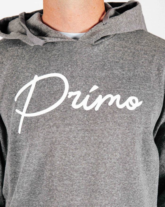 Heather Gray Cursive Hoodie