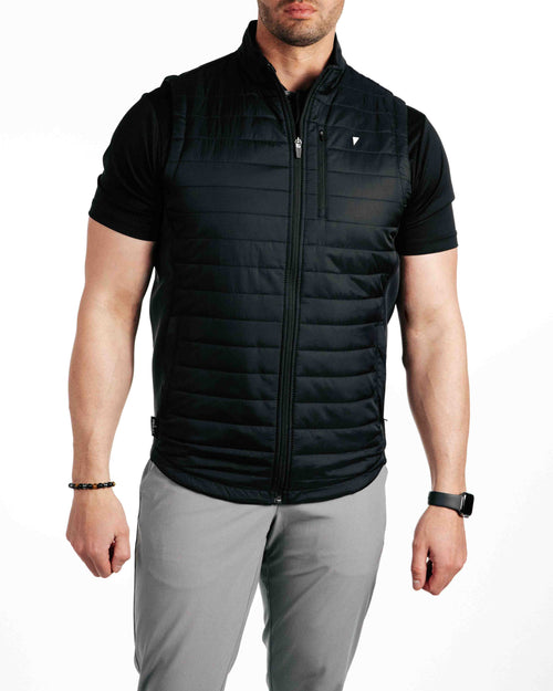 The Primo Golf Black Vest with polo
