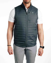 The Primo Golf Dark Gray Vest with polo