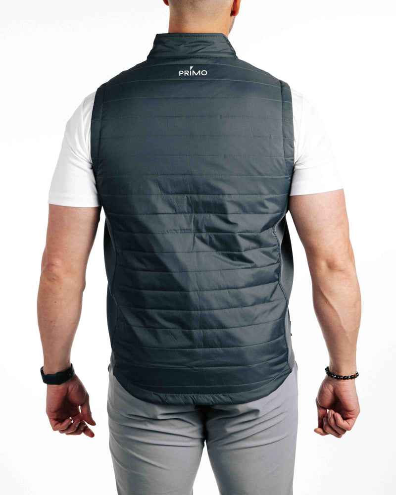 The Primo Golf Dark Gray Vest back