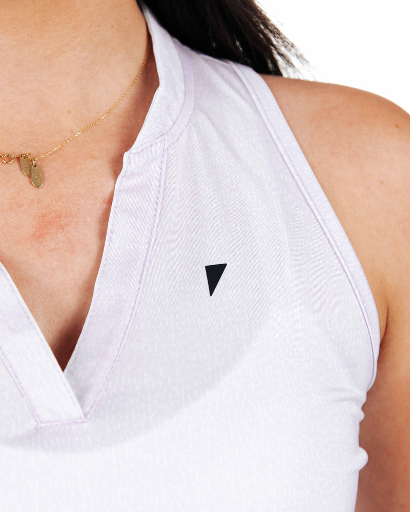 Women's Lavender Sleeveless Blade Polo