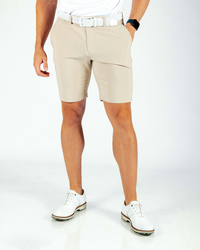 Men's Light Khaki Golf Shorts