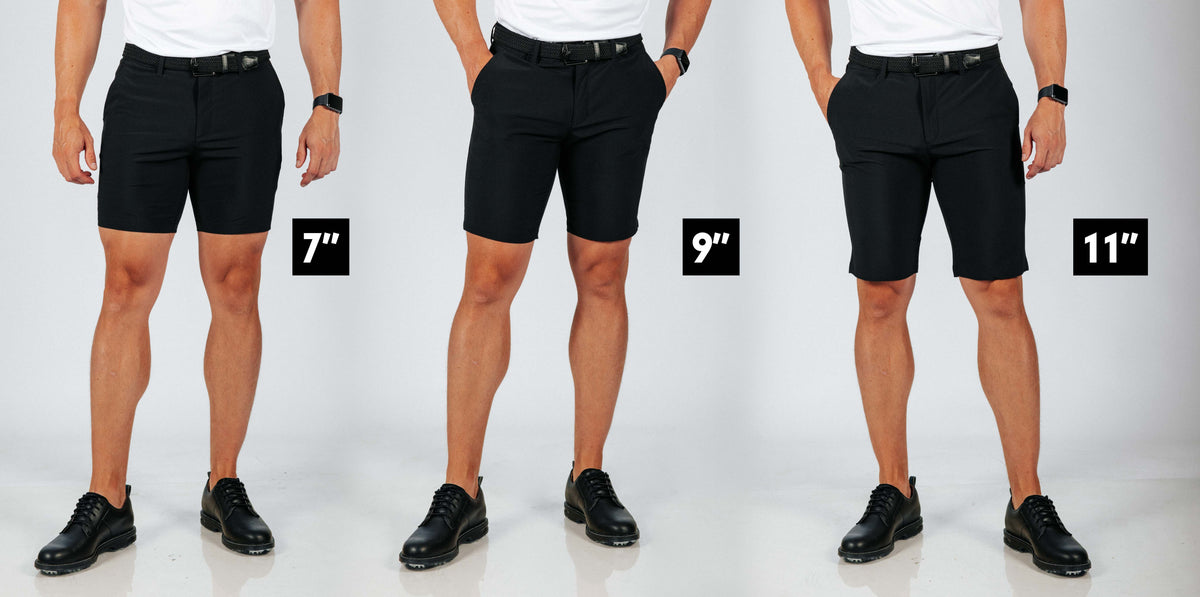 Men's Black Golf Shorts