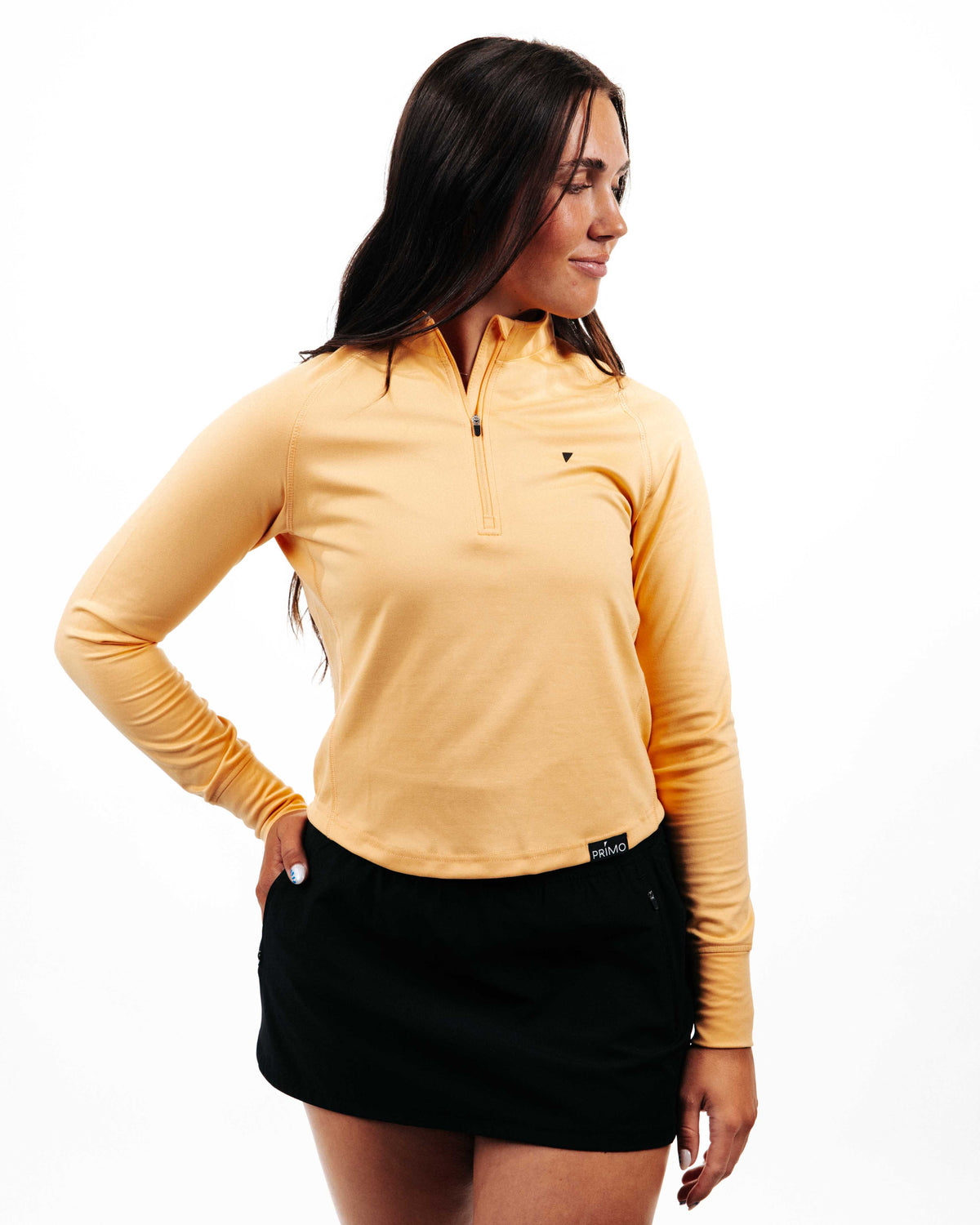 Women's Apricot Crop Quarterzip