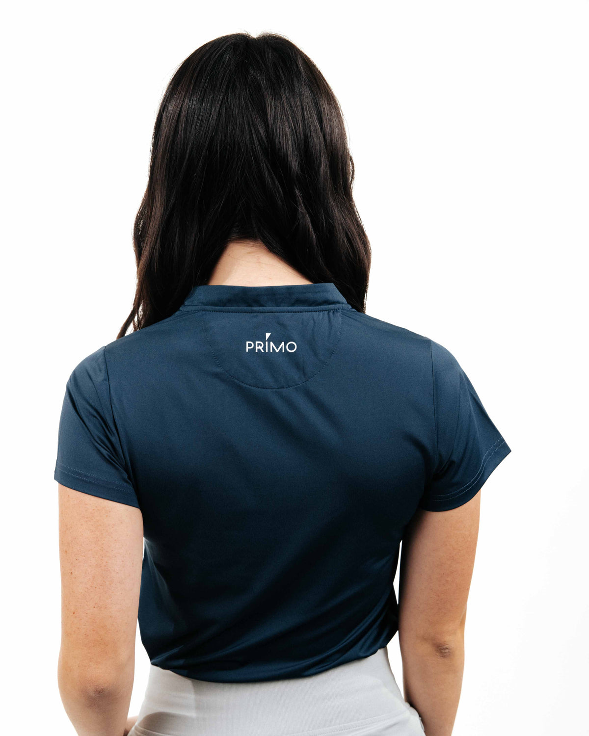 Women's Navy Short Sleeve Blade Polo