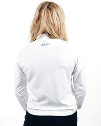 Women's White Crop Quarterzip