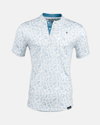 Slate Floral Blade Polo