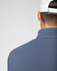 Slate Blue Waffle Quarter Zip