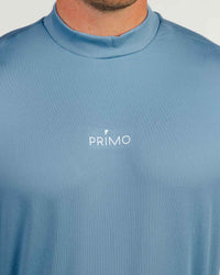 Stone Blue Mock Neck Long Sleeve