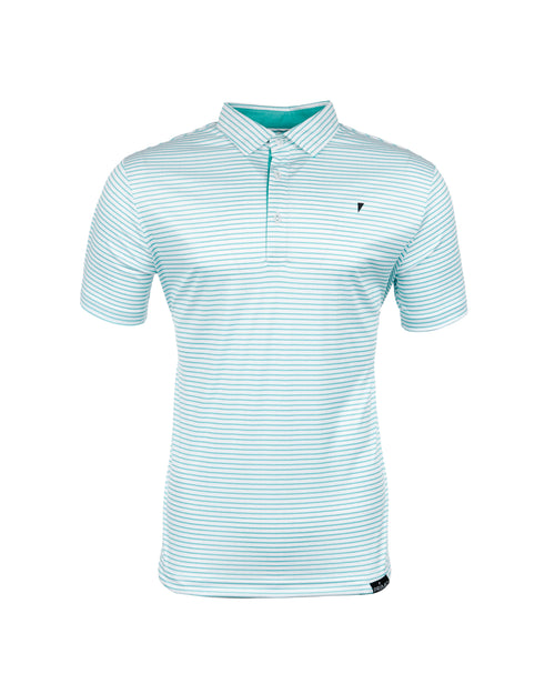 Teal Stripe Classic Polo