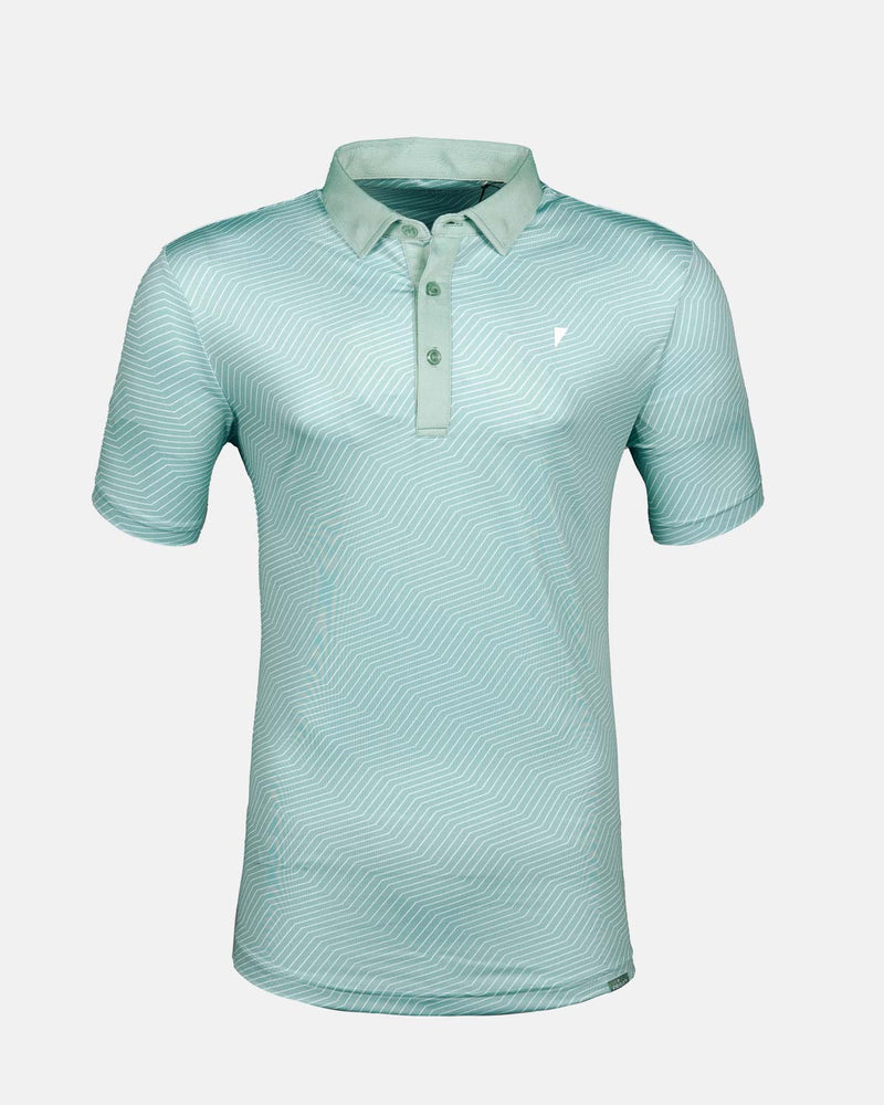 Teal Chevron Classic Polo