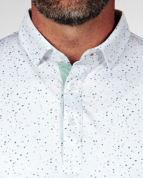 Teal Confetti Classic Polo