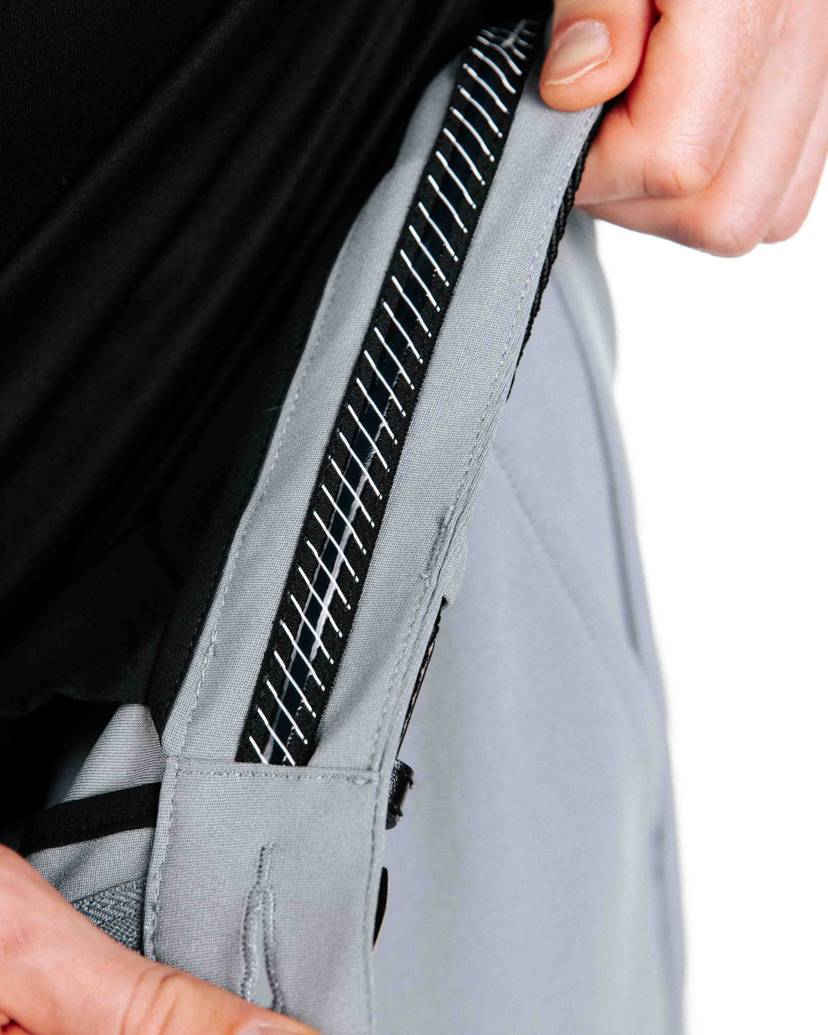 Primo Golf Traditional Pant - Light Gray inside band