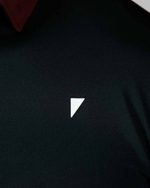 Two Tone Black/Maroon Classic Polo