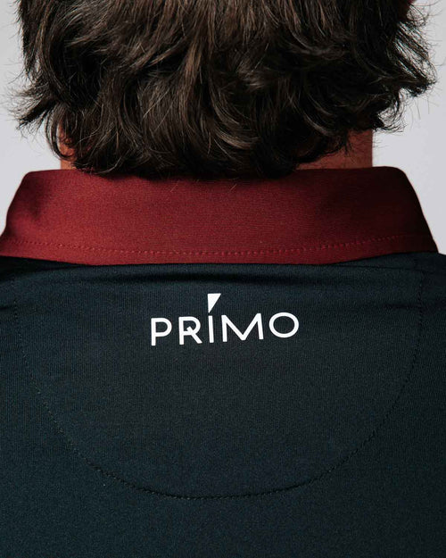 Two Tone Black/Maroon Classic Polo