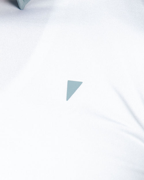 White/Storm Blue Two Tone Classic Polo