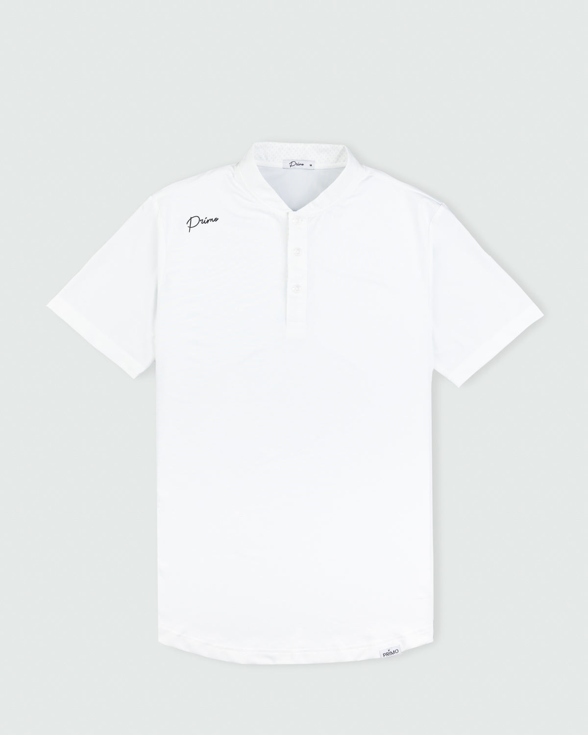 White Cursive Blade Polo
