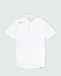 White Cursive Blade Polo