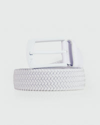 White Pro Braided Belt