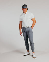 White Cursive Classic Polo