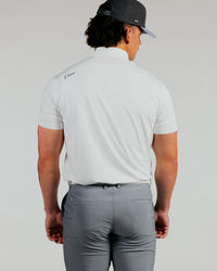 White Cursive Classic Polo