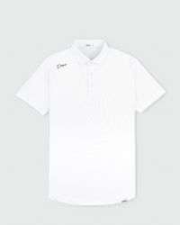 White Cursive Classic Polo