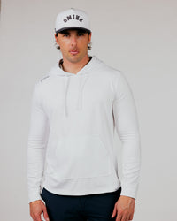 White Cursive Golf Hoodie