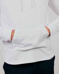 White Cursive Golf Hoodie