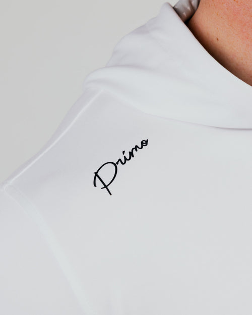 White Cursive Golf Hoodie