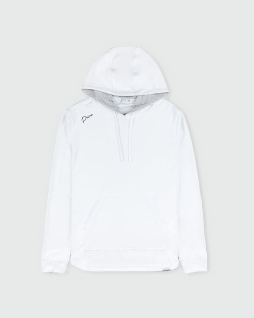 White Cursive Golf Hoodie