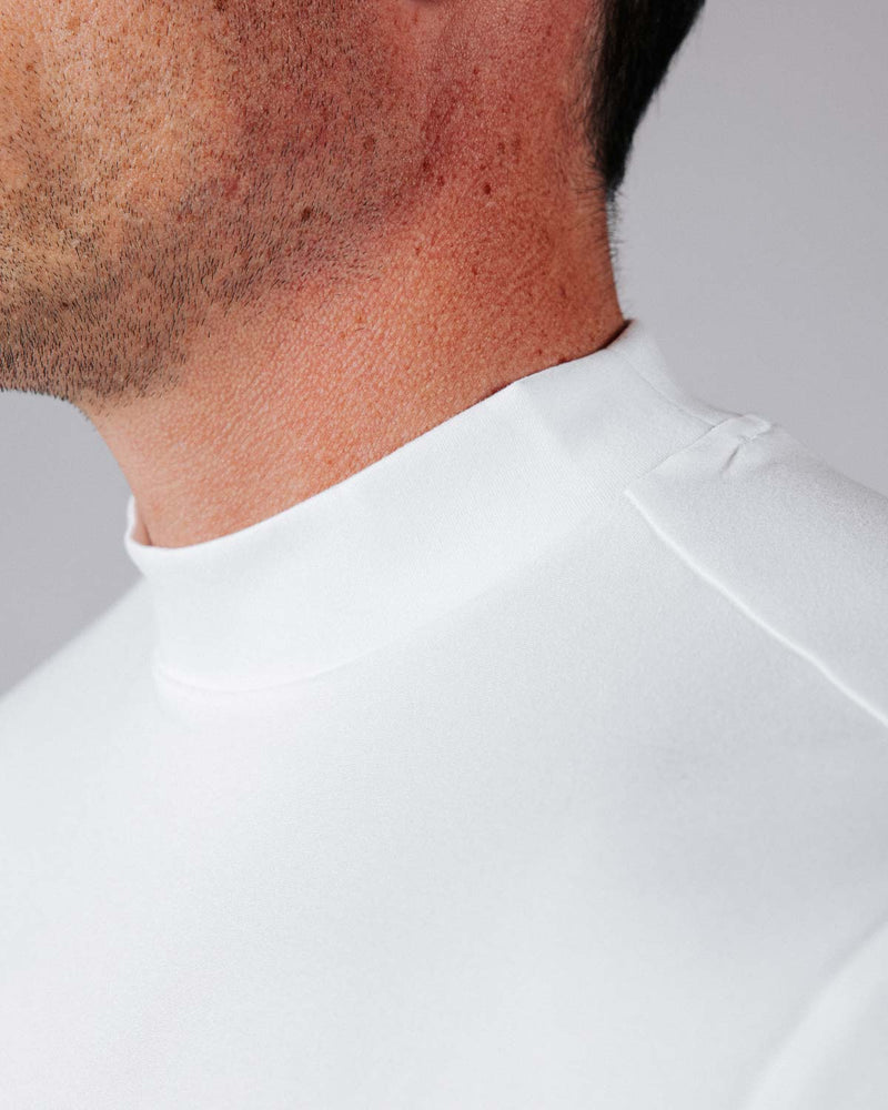White Mock Neck Long Sleeve